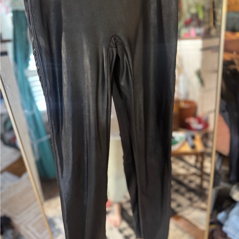 Black Faux Leather Leggings